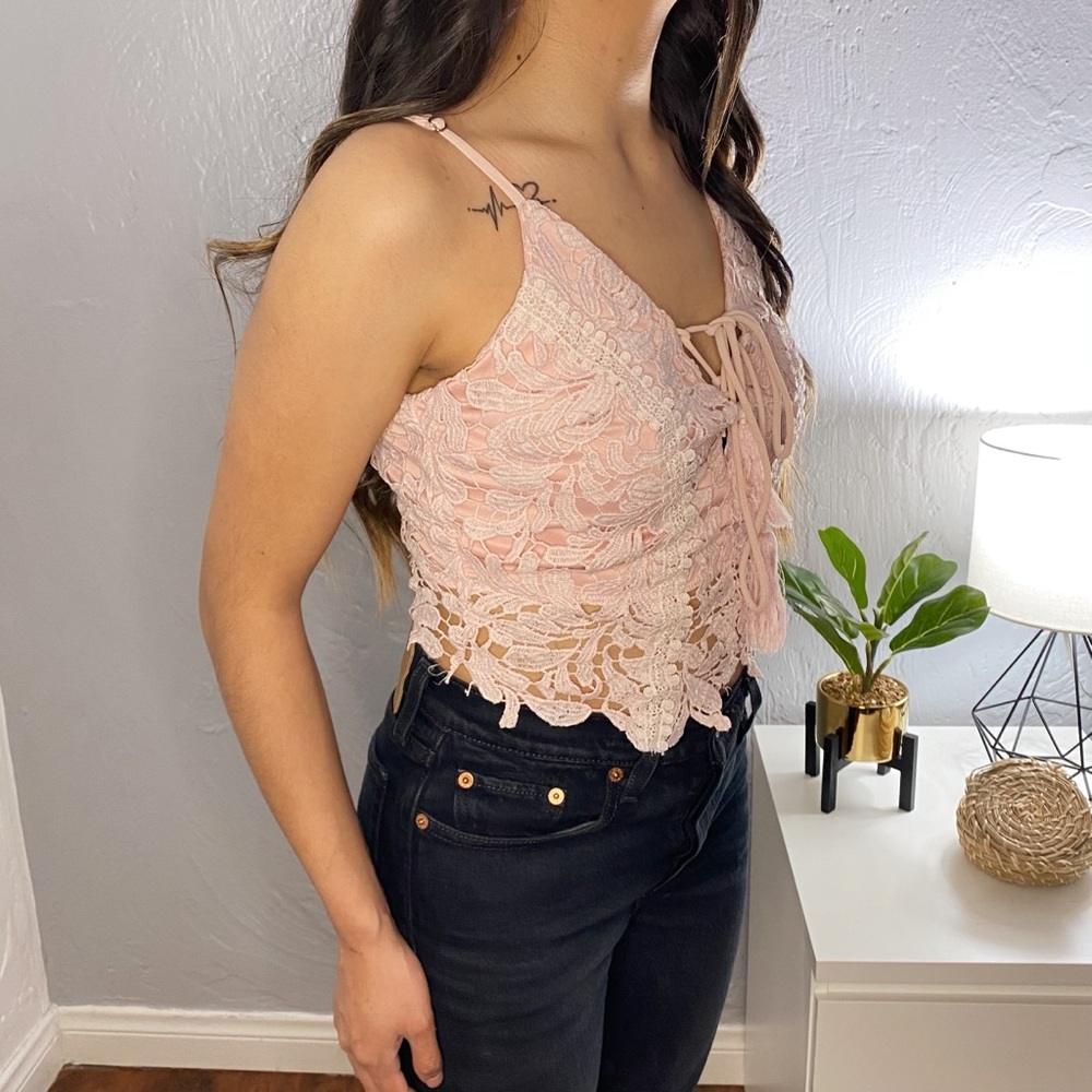 Pink Ruffle Tank Top - Picture 4 of 4
